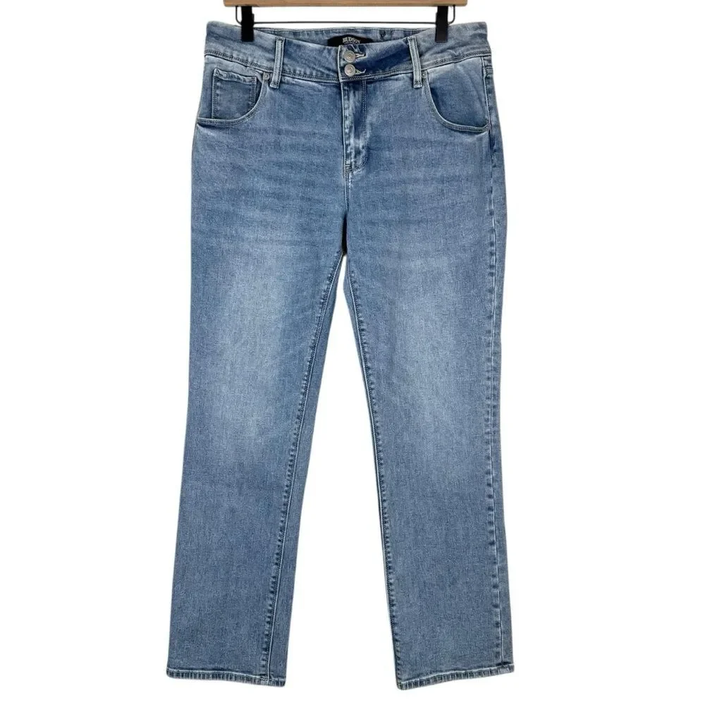 Hudson Light Wash Slim Straight Leg Jeans Stretch Denim Women’s Size 10